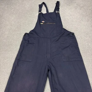 Dickies Dungarees Adult 40x30 Blue Bib Overalls Workwear Canvas Carpenter Mens - Picture 1 of 11