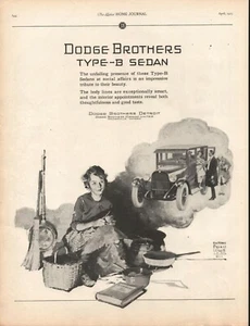 Dodge - 1925 - Sedán Tipo-B - Naranjas Sunkist - Anuncio de cargador de 2 caras - Imagen 1 de 2