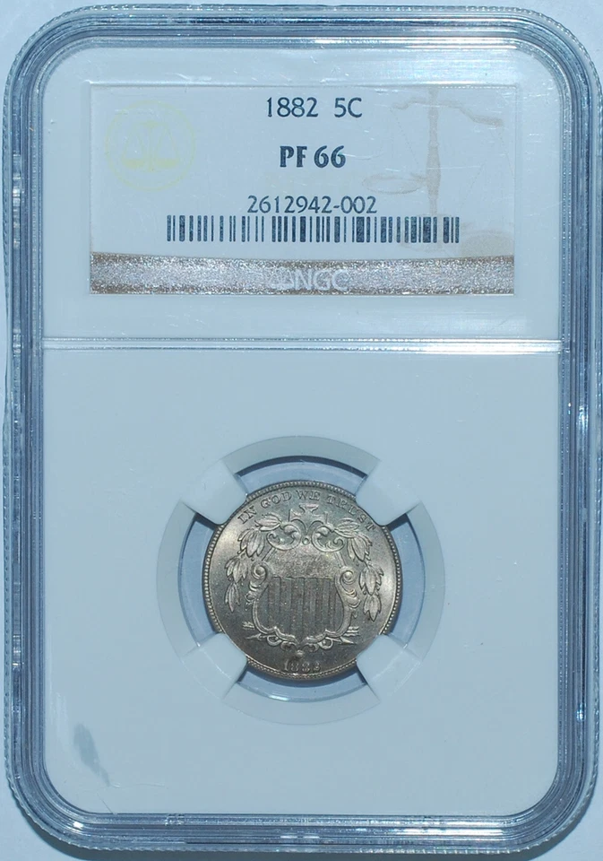1882 NGC PR66 Proof Strike Shield Nickel - Image 1 of 2