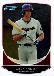 2013 Bowman Chrome Mini Jason Kanzler #151 Minnesota Twins Baseball Card