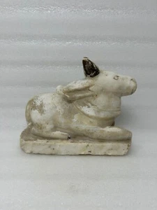 Ancient Stone Worship Hindu God Shiva Riding Nandi Statue Worship Nandi Statue - Picture 1 of 6
