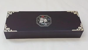 Korean Traditional Najeon Lacquer Jewelry Box Pencil Case Plum - Picture 1 of 10