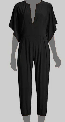 Norma Kamali Rectangle Jumpsuit Women's Size S Black