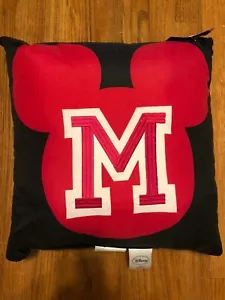 * Almohada Disney Mickey Mouse Negra Roja 16x16 Tiro Decorativo Bordado Cuadrado - Imagen 1 de 4