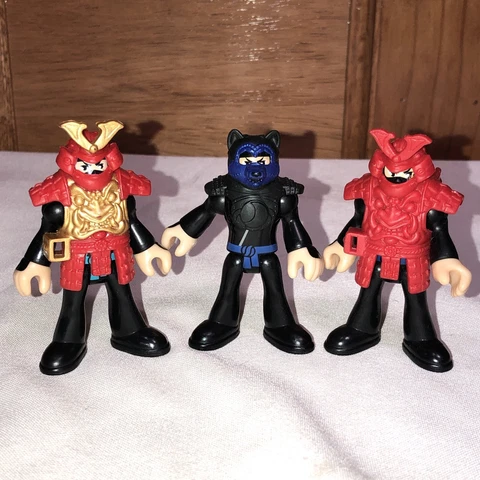 Fisher Price Imaginext Figure Lot Of 3 Ninja Samurai Black Moon Knight Cover