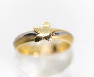 Bague femme Niessing bicolore 750 - 18 carats en or Gg Wg fleur étoile fleurie, Rg. - Photo 1 sur 13