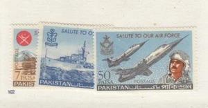 Pakistan (MK6607) # 219-221 SS-MNH 7,15,50p 1965 ARMED FORCES DESIGNS - Bild 1 von 1