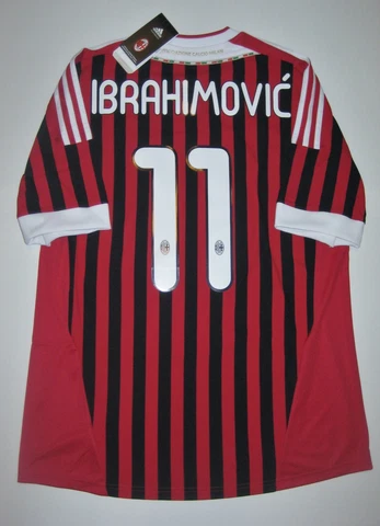 New 2011-2012 Adidas AC Milan Zlatan Ibrahimovic Kit Calcio Maglia Shirt Jersey Cover