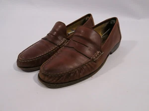 Cole Haan Country Made Italy Men's 8.5 M Brown Leather Penny Loafers - Picture 1 of 9