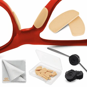 Eyeglass Nose Pads Anti Slip 1 mm Silicone Nose Bridge 6 Pairs Beige Color - Picture 1 of 6