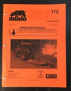 Bedienungsanleitung für RHINO Kreiselmäher / Häcksler 172 + Teilehandbuch - Bild 1 von 3