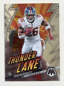 2023 Panini Mosaic Thunder Lane Saquon Barkley New York Giants Insert NFL Card - Picture 1 of 2