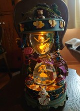 25th Anniversary Disney Store Japan Alice In Wonderland Snow Globe Music Box NM
