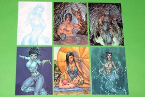 Michael Turner's Fathom 2001 Dynamic Forces Promoción Juego de 7 tarjetas #P1 P2 W1 W2 H1 H2 - Imagen 1 de 14
