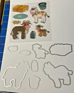 KLEMMSTEMPEL & STANZENSET - KÜHE, RINDER, KALB, HEU, MEHR - AUS VORBESITZ, GEBRAUCHT SPASS 4 KINDER - Bild 1 von 2