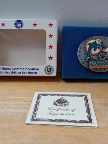 Miami Dolphins Official Commemorative Belt Buckle NFL limited edition #d /10000 Cover