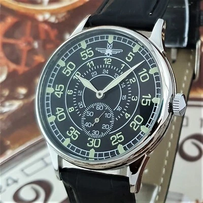 Reloj Sturmanskie URSS Vintage Piloto Aviación Reloj Soviético Pobeda 15 Joyas 2602 Foto 1 de 4
