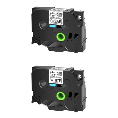 2PK Compatible with Brother P-Touch TZ-S151 S251 Label Strong Adhesive Tape 24mm - Image 1 of 4