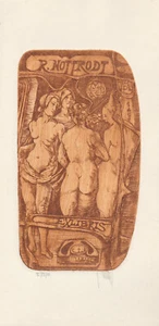 Exlibris - PAVEL HLAVATY - For R Nottrodt - "Judgment of Paris" - 1985 - Signed - Picture 1 of 4
