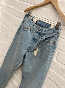 "Jeans Levi's 501 '81 cintura alta pierna cónica cintura azul claro 31"" pierna 31""" - Imagen 1 de 15