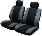 UKB4C Black/Grey Front Pair of Car Seat Covers for Skoda Fabia All Models