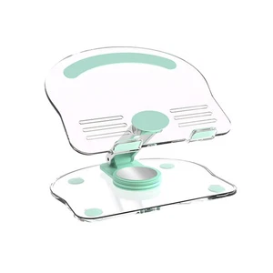 Acrylic Tablet Stand Desktop Foldable Holder 360° Rotation Base Clear Bracket B - Photo 1/15