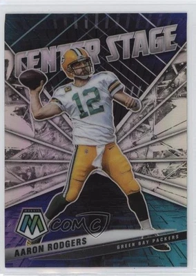 2021 Panini Mosaic Center Stage Silver Prizm Aaron Rodgers #CS6 - Image 1 of 2