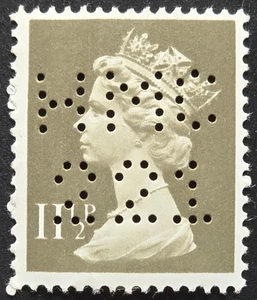 Großbritannien - 1980er Scott MH96 Queen Elizabeth II 111/2p - PERFIN - Briefmarke - Bild 1 von 3