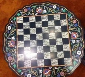 100% Genuine Stone I Marble Chess board table chess pieces , Gift for her - Picture 1 of 8