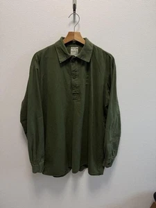 Swedish Military Pullover Shirt Men size L-Xl Cotton Used Militant Style - Picture 1 of 10