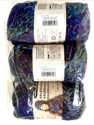 New Loops & Threads 3 pack Kaleidoscope Yarn in Fluorite 6-Bulky  3.5oz skeins - Image 1 of 4