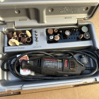 Vintage Dremel USA Model 395 Type 5 Variable Speed Moto-Tool W/ Case Accessories - Image 1 of 4