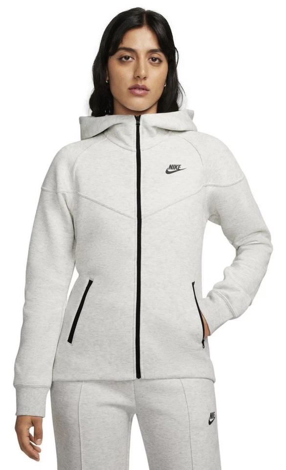 Nike Sportswear Tech Fleece Windrunner Hoodie Light Grey FB8338-013 Women's XL