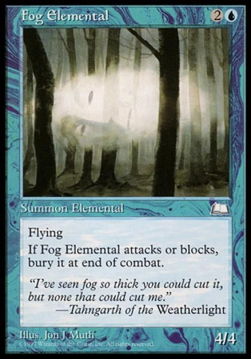 Fog Elemental - Medium Play MTG Weatherlight - Image 1 of 1