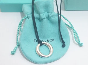 Tiffany & Co. Silber Elsa Peretti Sevillana Seidenkordel Halskette 16" - Bild 1 von 6