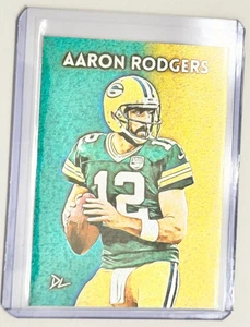Aaron Rodgers Platinum Plated Artist Signed "Green Bay Packers" Trading Card 1/1 - Picture 1 of 2