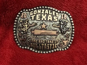 Rodeo☆2018☆X~Treme Bull Riding Champion Trophy Buckle☆Gonzales Texas☆Rare☆R65 - Picture 1 of 15