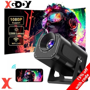 4K Projector 12000LMS 1080P 3D 5G WiFi Bluetooth Video Home Theater 200" Display - Picture 1 of 14