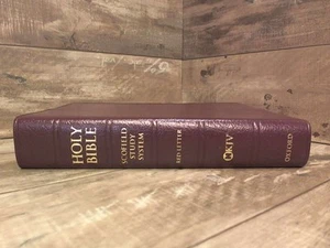 2002 NKJV The Scofield Study System Red Letter Burgundy Leather by Oxford - Imagen 1 de 9
