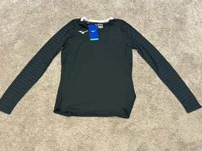 Pullover Mizuno Performance LS Jersey Negro DryLite Camiseta Deportiva XS NUEVO CON ETIQUETAS Foto 1 de 4