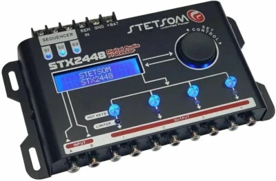 Stetsom STX2448 DSP Crossover Equalizer 4 Channel Digital Audio Processor LCD - Image 1 of 4