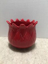 Williamsburg In Bloom Planter Red Andrea by Sadek 5 1/4" tall and 5 1/4" across