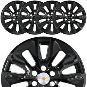 for Chevrolet Silverado 1500 2019-2025 Black 20" Wheel Skins Hub Caps Rim Covers - Picture 1 of 13