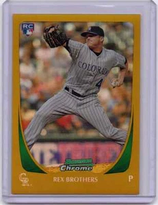 Rex Brothers 2011 Bowman Chrome Draft GOLD REFRACTOR Ser#d /50 - Bild 1 von 1