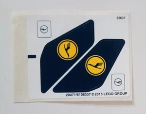 Lego 40146 Lufthansa Plane polybag Original Sticker Sheet 2 - Authentic Decals - Picture 1 of 1