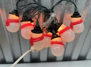 Vacanze di Natale pupazzo di neve stringa di 10 figure in plastica - Foto 1 di 15