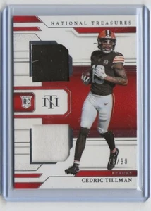 Cedric Tillman 2023 National Treasures Rookie Dual Materials Jersey, RC #78/99 - Bild 1 von 2
