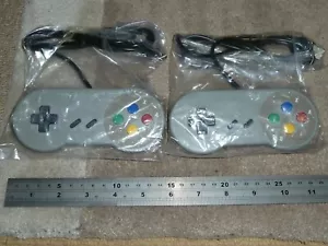 2 x PC RASPBERRY PI USB SUPER NINTENDO SNES CONTROLLER GAMEPAD PAD BRAND NEW! - Picture 1 of 1
