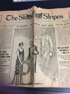 Stars and Stripes Zeitung vom 24. Mai 1918, Gedenktag in Frankreich - Bild 1 von 5