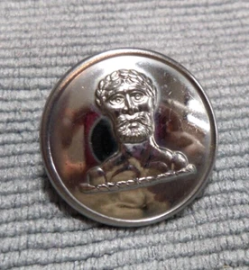 Antique Vintage Metal LIVERY Button MAN HEAD SHOULDERS CAMEO Marked - Picture 1 of 4